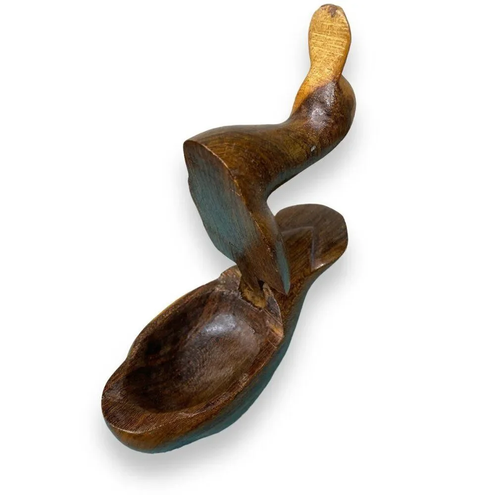 Bird Shaped Wood Trinket Holder